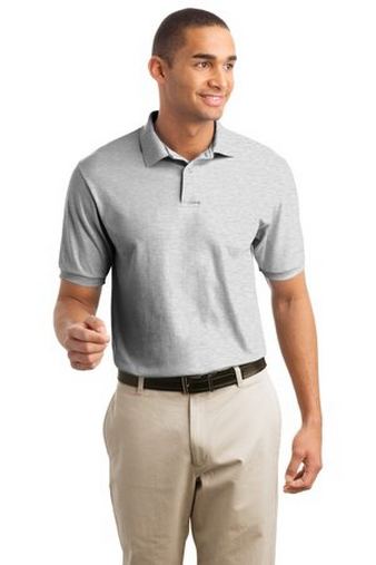Hanes Jersey Knit Polo Shirt 054X