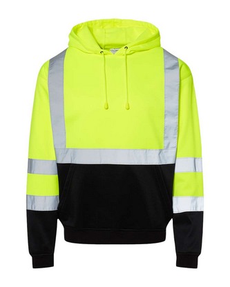Custom Embroidered Kishigo Hi-Vis Hooded Sweatshirt JS154 With Logo
