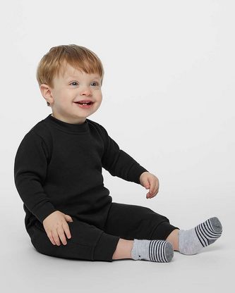 Company Branded Rabbit Skins Infant Fleece One-Piece 4447 With Logo
