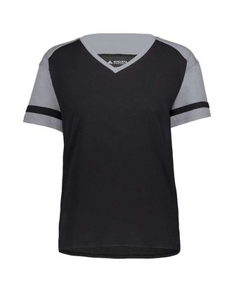 Custom Logo Augusta Sportswear Women's Triblend Fanatic 2.0 V-Neck T-Shirt 2914 Embroidered