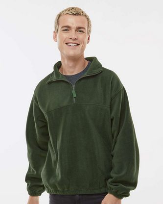  Company Branded Burnside Polar Fleece Quarter-Zip Pullover 3052 With Logo 