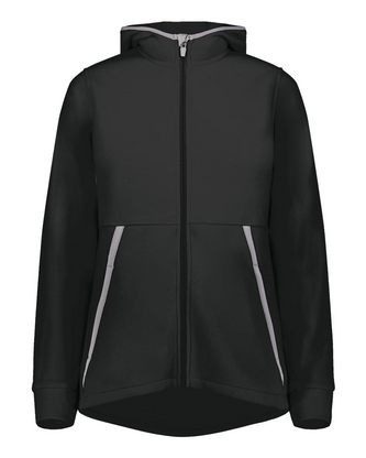 Custom Logo Augusta Sportswear Eco Revive Women's Polar Fleece Hooded Full-Zip Jacket 6860 Embroider