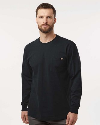 Custom Logo Dickies Traditional Heavyweight Long Sleeve T-Shirt WL50 Embroidered