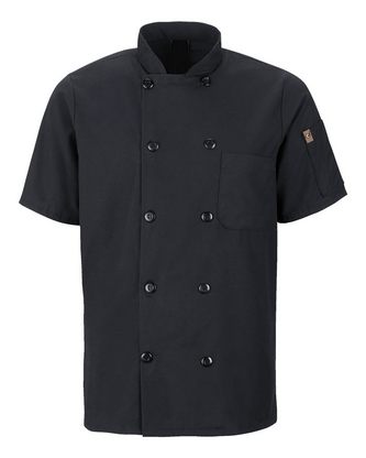 Custom Logo Chef Designs Mimix Short Sleeve Chef Coat with OilBlok 046X Embroidered