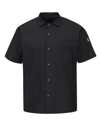  Company Branded Chef Designs Mimix Short Sleeve Cook Shirt with OilBlok 502X With Logo 