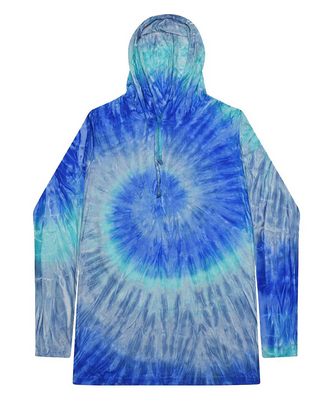 Custom Embroidered Colortone Tie-Dyed Hooded Long Sleeve T-Shirt 2777 With Logo