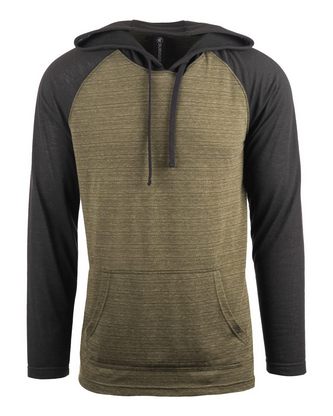 Custom Embroidered Burnside Yarn-Dyed Hooded Raglan T-Shirt 8127 With Logo