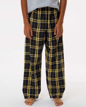  Custom Embroidered Boxercraft Youth Flannel Pants BY6624 With Logo 