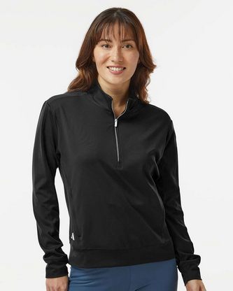  Custom Embroidered Adidas Women's Ultimate365 Quarter-Zip Pullover A1002 With Logo 