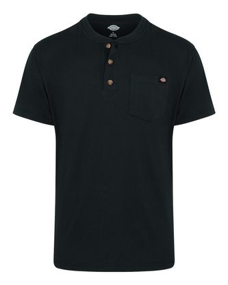  Custom Logo Dickies Heavyweight Traditional Short Sleeve Henley - Tall Sizes WS51T Embroidered 