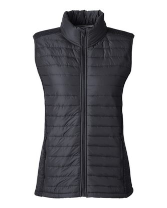 Company Branded Nautica Women's Harbor Puffer Vest N17947 With Logo