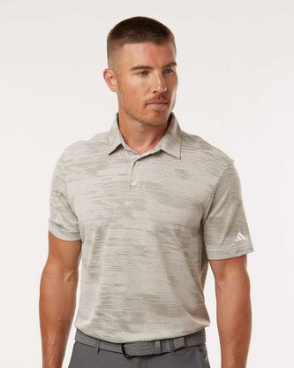 Custom Embroidered Adidas Ultimate365 Textured Stripe Polo A2005 With Logo