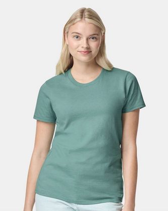Custom Embroidered Gildan Heavy Cotton Women’s T-Shirt 5000L With Logo