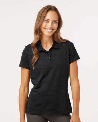 Custom Embroidered Adidas Women's Textured Stripe Polo A707 With Logo