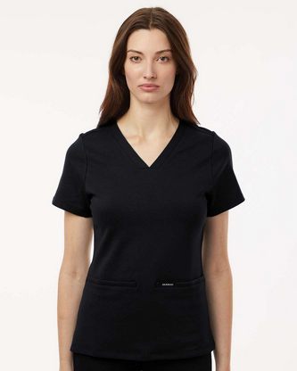 Custom Embroidered Jaanuu Women's Cesi Ultrasoft Scrub V-Neck Top W30003 With Logo