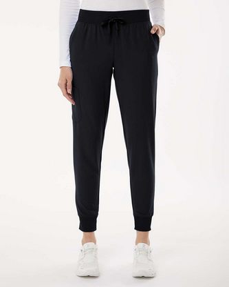 Custom Logo Jaanuu Women's Silex Knit-Waist Scrub Joggers - Petite Sizes W20003P Embroidered 