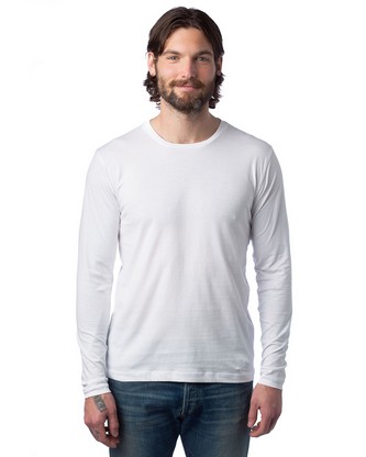  Unisex Long-Sleeve Go-To-Tee T-Shirt - WHITE - S 