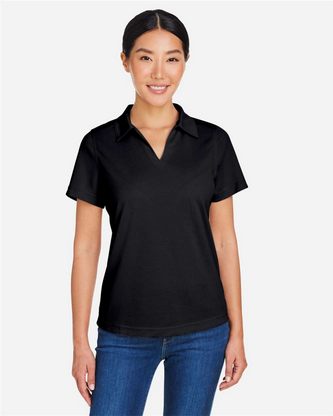 Company Branded CORE365 Women's Market Snag Protect Mesh Polo CE104W With Logo