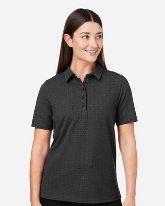  Custom Logo Devon & Jones Women's Crownlux Performance® Geo Polo DG101W Embroidered 