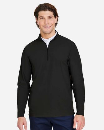  Company Branded Devon & Jones Men's CrownLux Performance® Windsor Welded Quarter-Zip Pullover DG410  