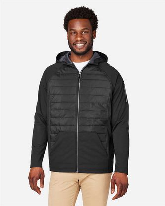  Custom Embroidered CORE365 Unisex Techno Lite Hybrid Hooded Jacket CE808 With Logo 
