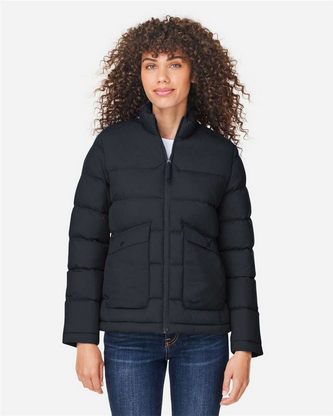  Company Branded CORE365 Women's Inspire Puffer Jacket CE720W With Logo 