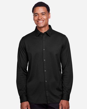 Custom Logo Devon & Jones Men's CrownLux Performance® Plaited Dress Shirt DG20Z Embroidered