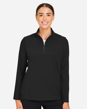 Custom Embroidered Devon & Jones Women's CrownLux Performance® Windsor Welded Quarter-Zip Pullover D