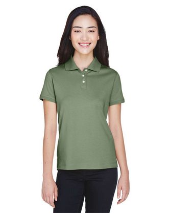 Custom Embroidered Devon & Jones Women's Perfect Pima Interlock Polo D140SW With Logo