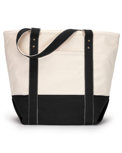  Seaside Zippered Cotton Tote 