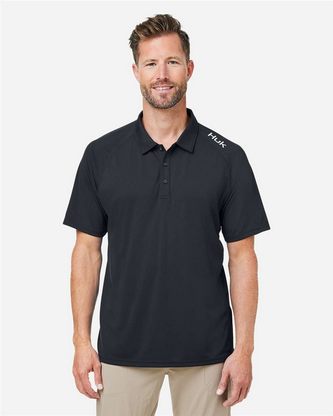  Custom Embroidered HUK LoPro Solid Performance Polo H12L005 With Logo 