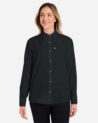  Custom Embroidered HUK Women's Tide Point Long Sleeve Shirt H615006 With Logo 