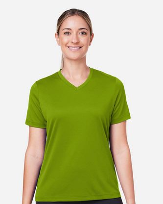 Custom Logo Team 365 Women's Zone Performance Mesh T-Shirt TT15W Embroidered