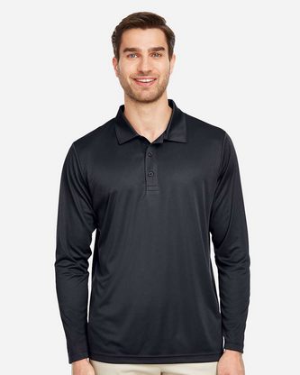 Custom Embroidered Team 365 Men's Zone Performance Long Sleeve Polo TT51L With Logo