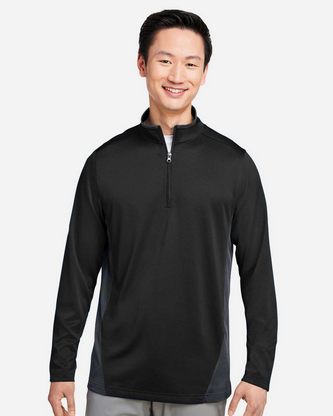  Custom Logo Harriton Men's Flash Snag Protection Plus IL Colorblock Quarter-Zip Pullover M786 Embroi 