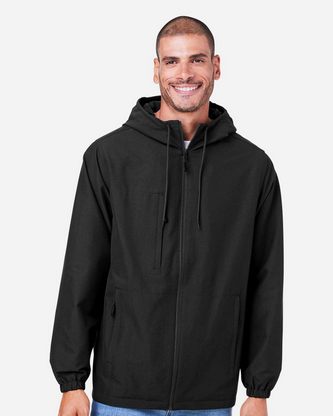  Custom Embroidered Harriton Unisex Flex Twill Hooded Jacket M73 With Logo 