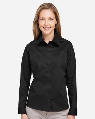  Custom Embroidered Harriton Women's Advantage IL Workshirt M585LW With Logo 