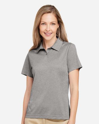  Custom Logo Team 365 Women's Zone Sonic Heather Performance Polo TT51HW Embroidered 