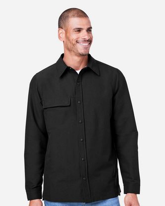 Custom Logo Harriton Unisex Flex Twill Overshirt M72 Embroidered