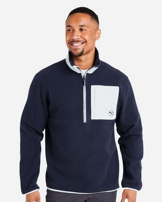 Custom Logo Puma Golf Fleece Quarter Zip Pullover 628407 Embroidered