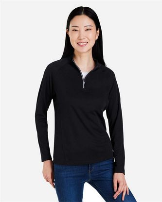  Custom Embroidered CORE365 Women's Origin Performance Pique Quarter-Zip Pullover CE418W With Logo 