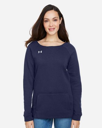 Company Branded Under Armour Women's Rival Fleece Sweatshirt 1305784 With Logo