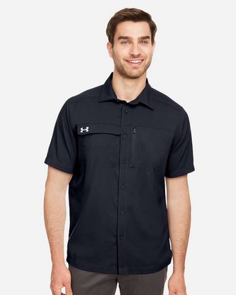 Custom Logo Under Armour Motivate Coach Woven Shirt 1351360 Embroidered