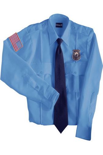 Custom Embroidered Edwards Security Long Sleeve Shirt - 1275