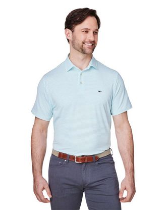  Company Branded vineyard vines Bradley Stripe Sankaty Polo G012426 With Logo 