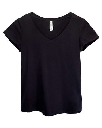 Company Branded Threadfast Apparel Women's Ultimate CVC V-Neck T-Shirt 200RV With Logo