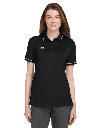 Custom Embroidered Ladies' Tipped Teams Performance Polo With Logo