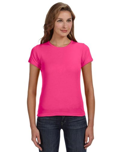  Ladies' 1x1 Baby Rib Scoop T-Shirt 