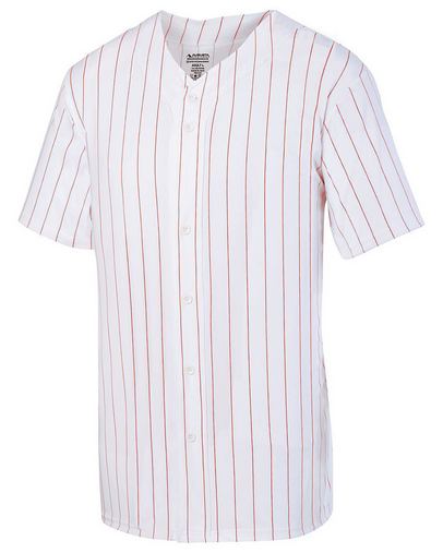  Youth Pin Strp Full Button Baseball Jersey 