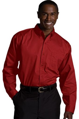 Custom Embroidered Edwards Men's Long Sleeve Twill Shirt - 1750
